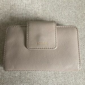 Grey leather Fossil wallet